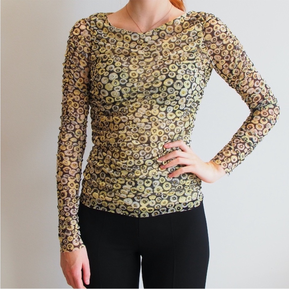 Baum Und Pferdgarten Joselle Yellow Dahlia Long Sleeve Yellow Black Medium